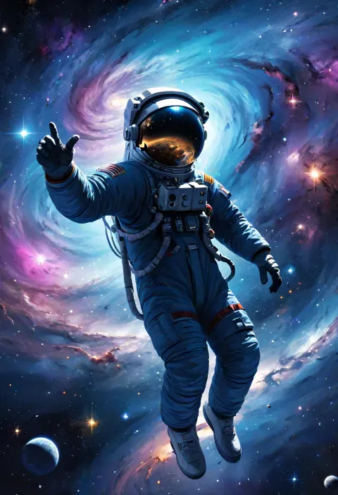 Astronaut Nebula Space Artwork