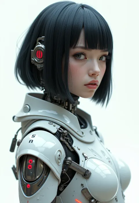 Glossy Android Cyborg Studio Portrait