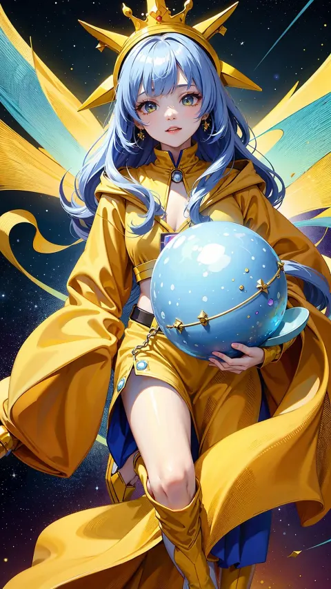 Girl Universe Hair Portrait