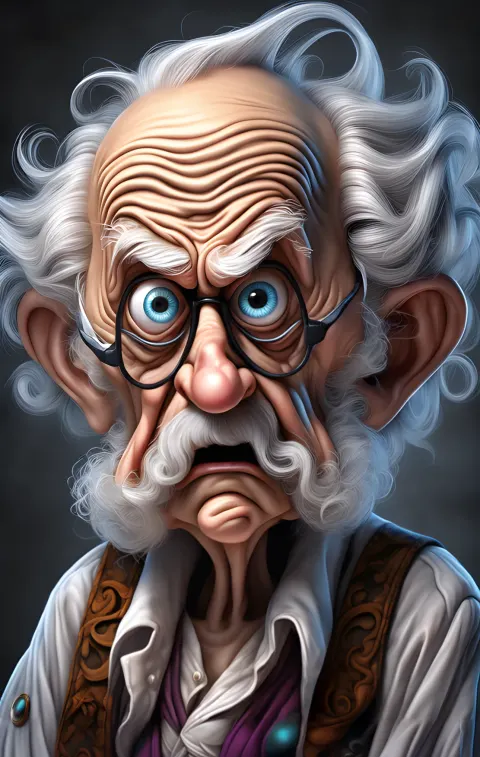Frightened Grandpa Surreal