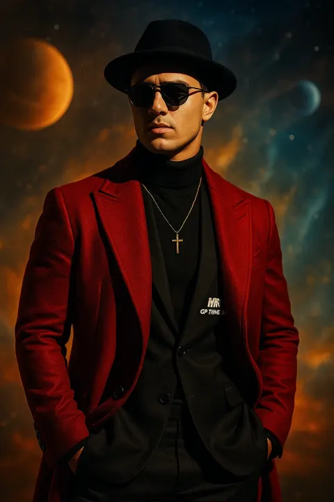 Person Red Coat Portrait