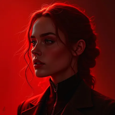 Sansa Stark in Red Cinematic Elegance