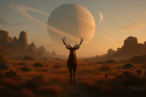 Enchanted Deer Alien Planet