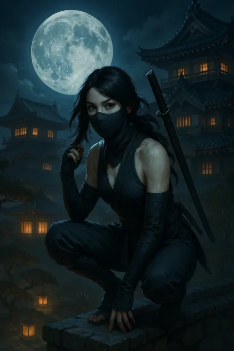 Ninja Girl Japanese Castle