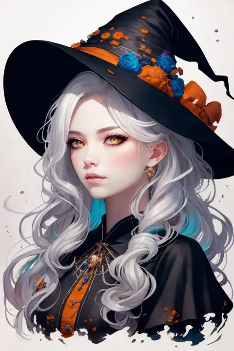 Witch Girl Colorful Magic