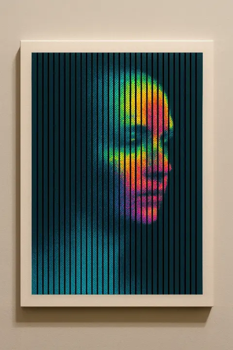 Hidden Face Halftone Slit Mask