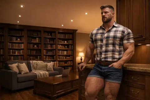 Bodybuilder Room Portrait