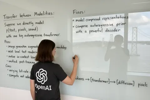 Woman Whiteboard Physics Equations