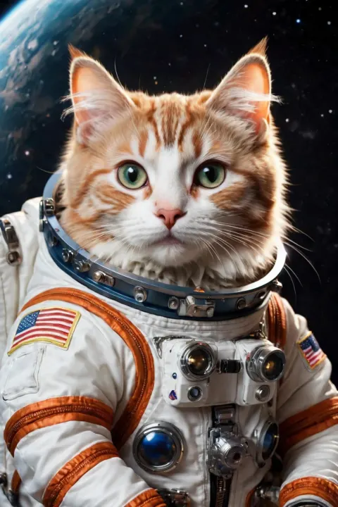 Cute Cat Astronaut Suit