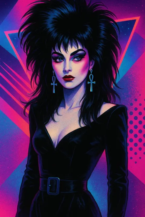 Neon Gothic 1980s Character