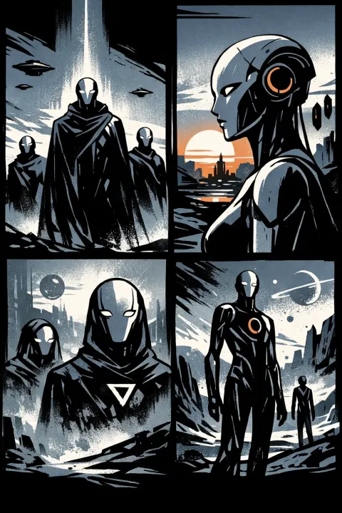Futuristic Humanoid Graphic Novel