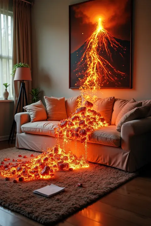 Living Room Lava Eruption