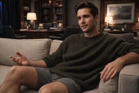 Man Home Office Couch