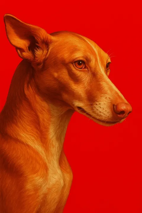 Pharaoh Hound Dog Portrait