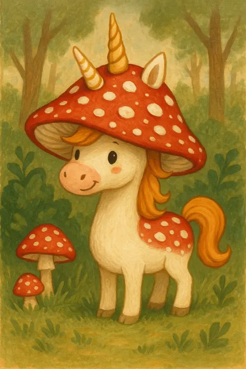 Unicorn Horn Mushroom Hat