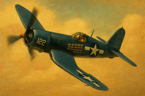 F4U Corsair Aircraft Illustration