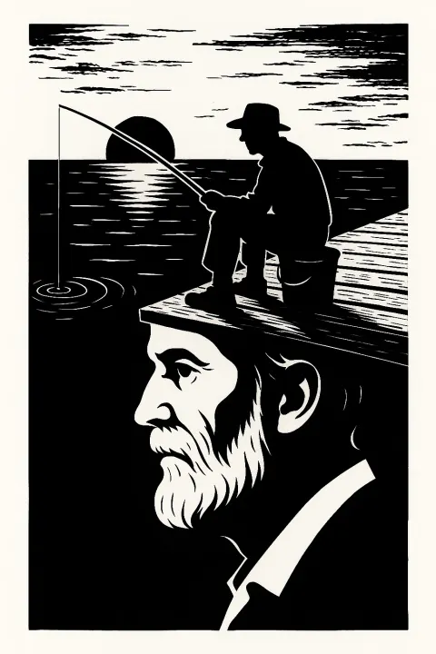 Optical Illusion Fisherman Wise
