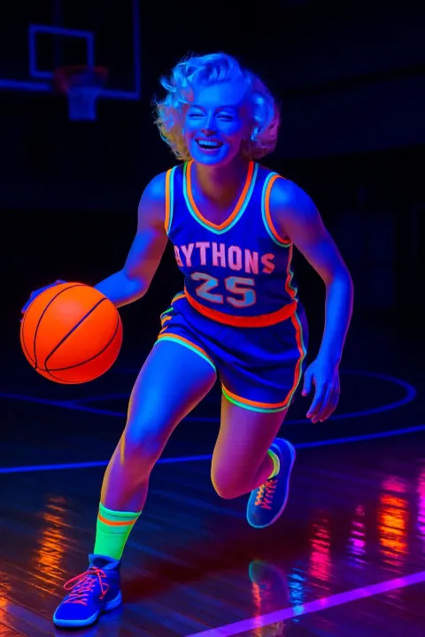 Marilyn Monroe Basketball Neon