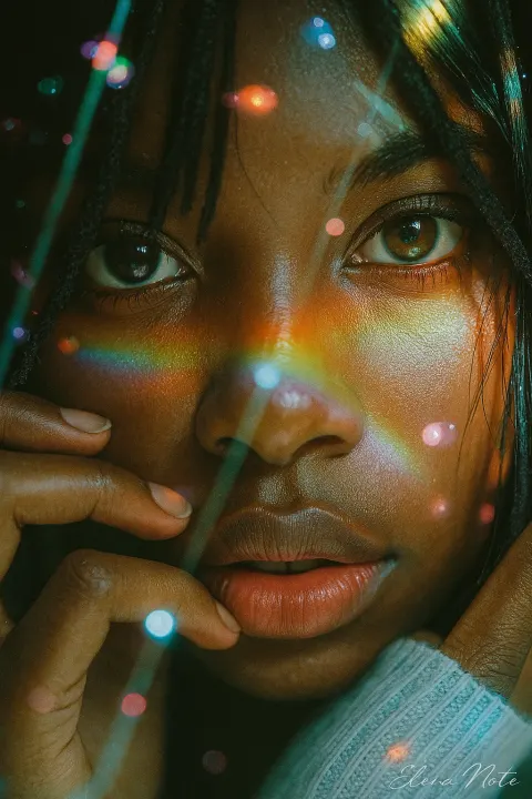Woman Heterochromia Lens Flare
