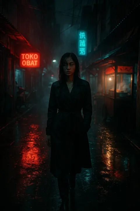 Woman Jakarta Alley Noir