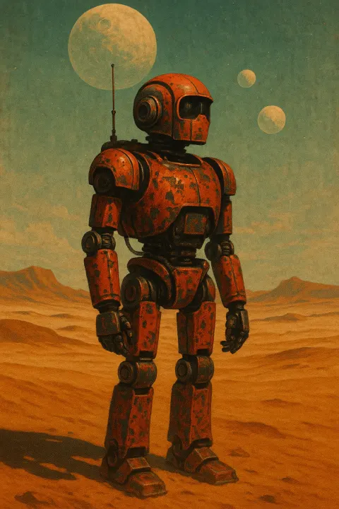Robot Desert Retro-futuristic Alien