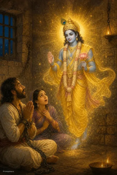 Lord Krishna Prison Blessing Animation