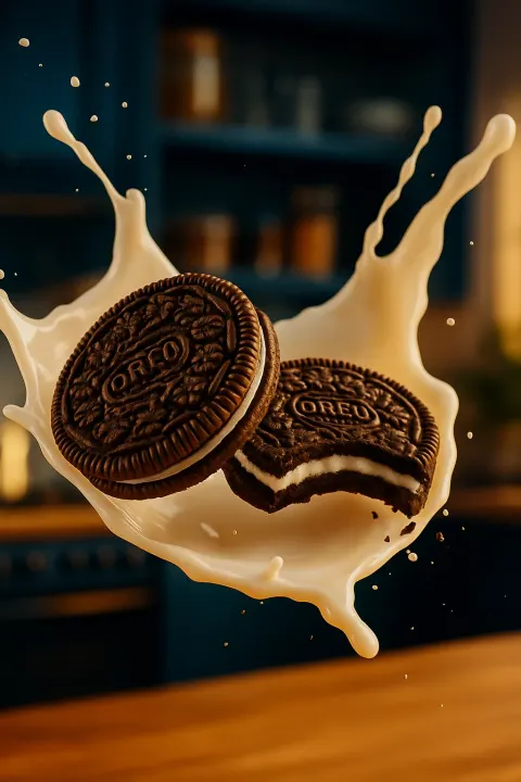 Oreo Cookies Milk Splash