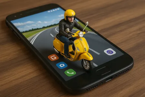 Smartphone AR Vespa Illusion