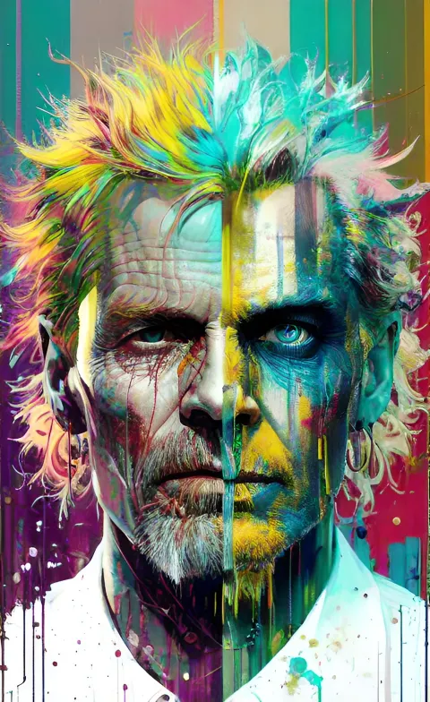 Jim Carrey Glitch Abstract