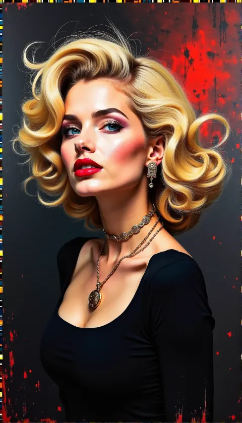Woman Expressive Hair Painting