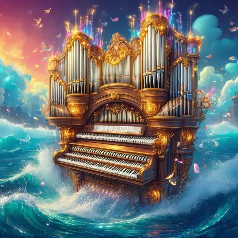 Colossal Pipe Organ Floating on the Ocean