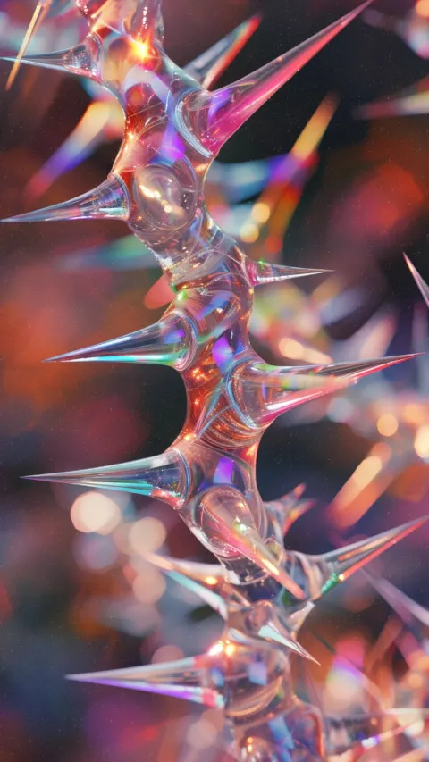 Transparent Molecular Spikes Light