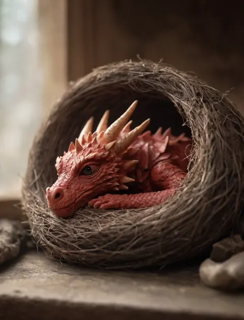 Tiny Red Dragon Nest