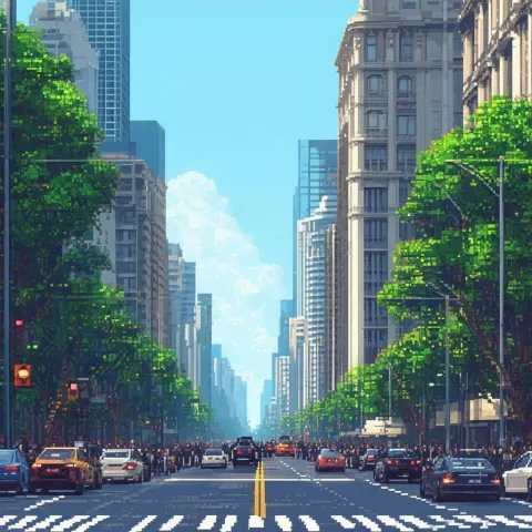 Assassins Creed Pixelated on Avenida Paulista
