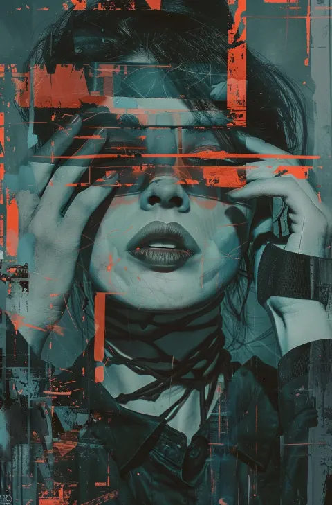 Intricate Cyberpunk Dystopia Art