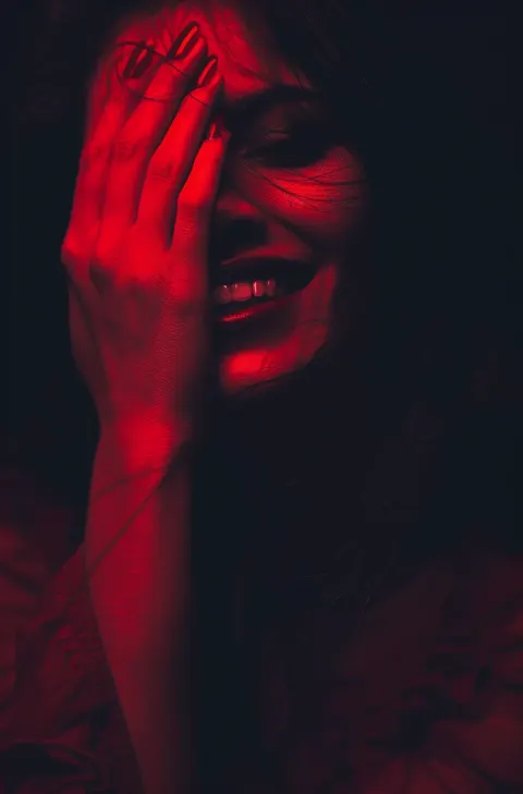Red Hand Eyes Mysterious