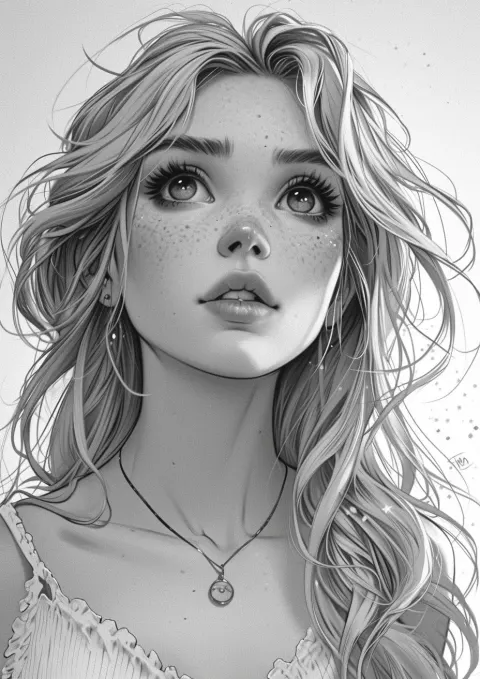 Girl Long Hair Big Eyes