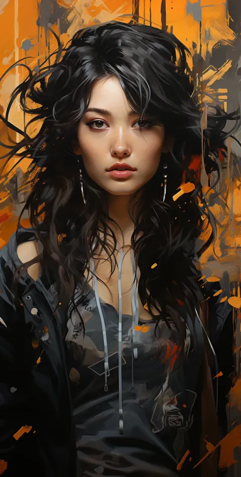 Asian Woman Cyberpunk Tattoos