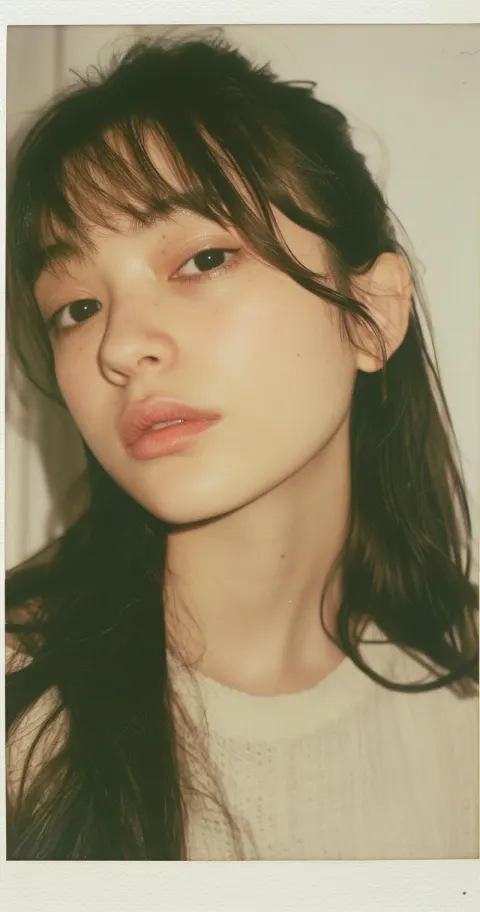 Japanese Girl Polaroid Portrait