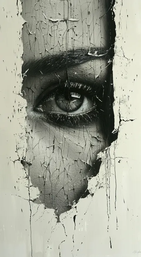 Eye Ripped Paper Face