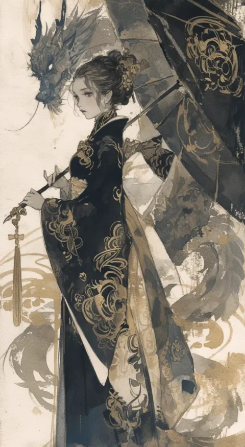Chinese Brush Painting Gestural