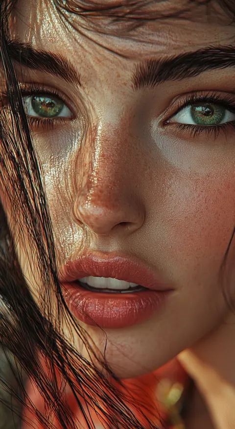 Fashion Model Close-Up Portrait