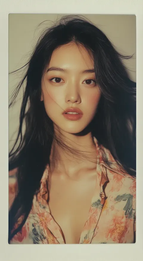 Asian Model Fashion Polaroid