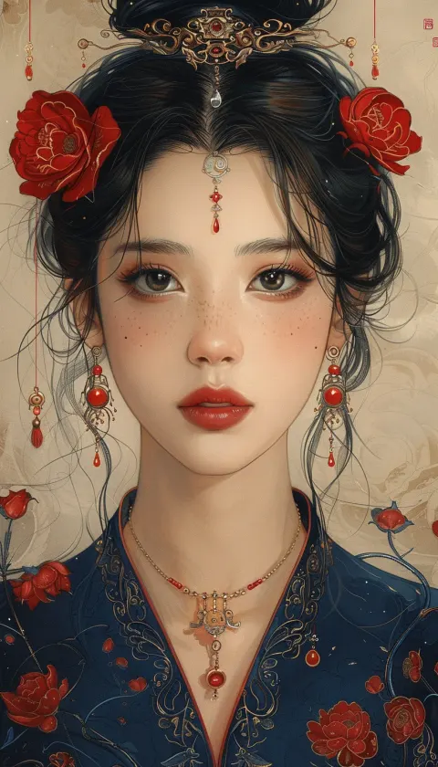 Asian Woman Anime Illustration