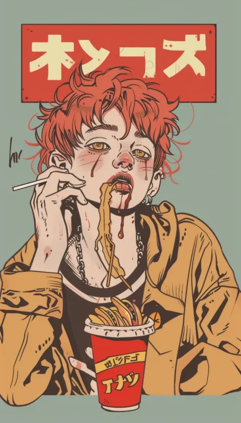 Fast Food Ad Billboard Anime