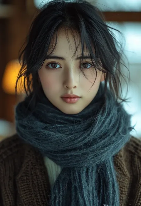 Woman Scarf Photography Portrait
