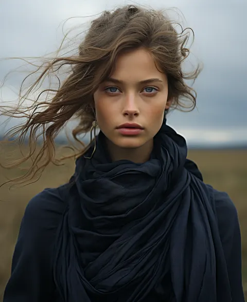 Woman Field Dressed Scottish
