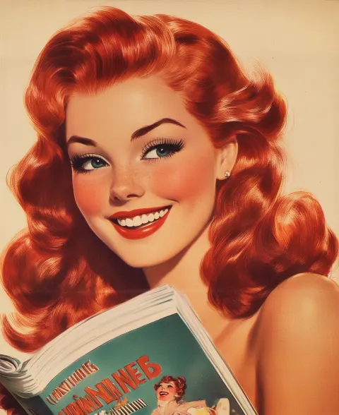 Red Haired Woman Reading