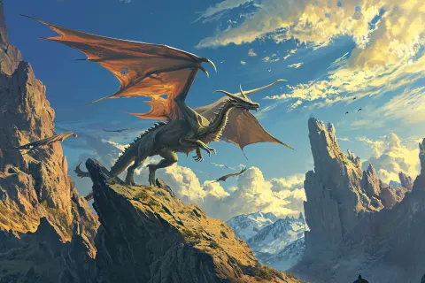 Students Training Dragons Mountain