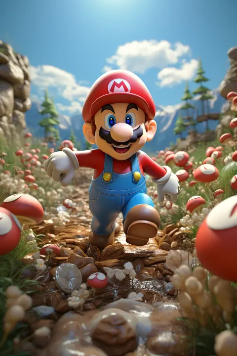 Super Mario Running Mushrooms